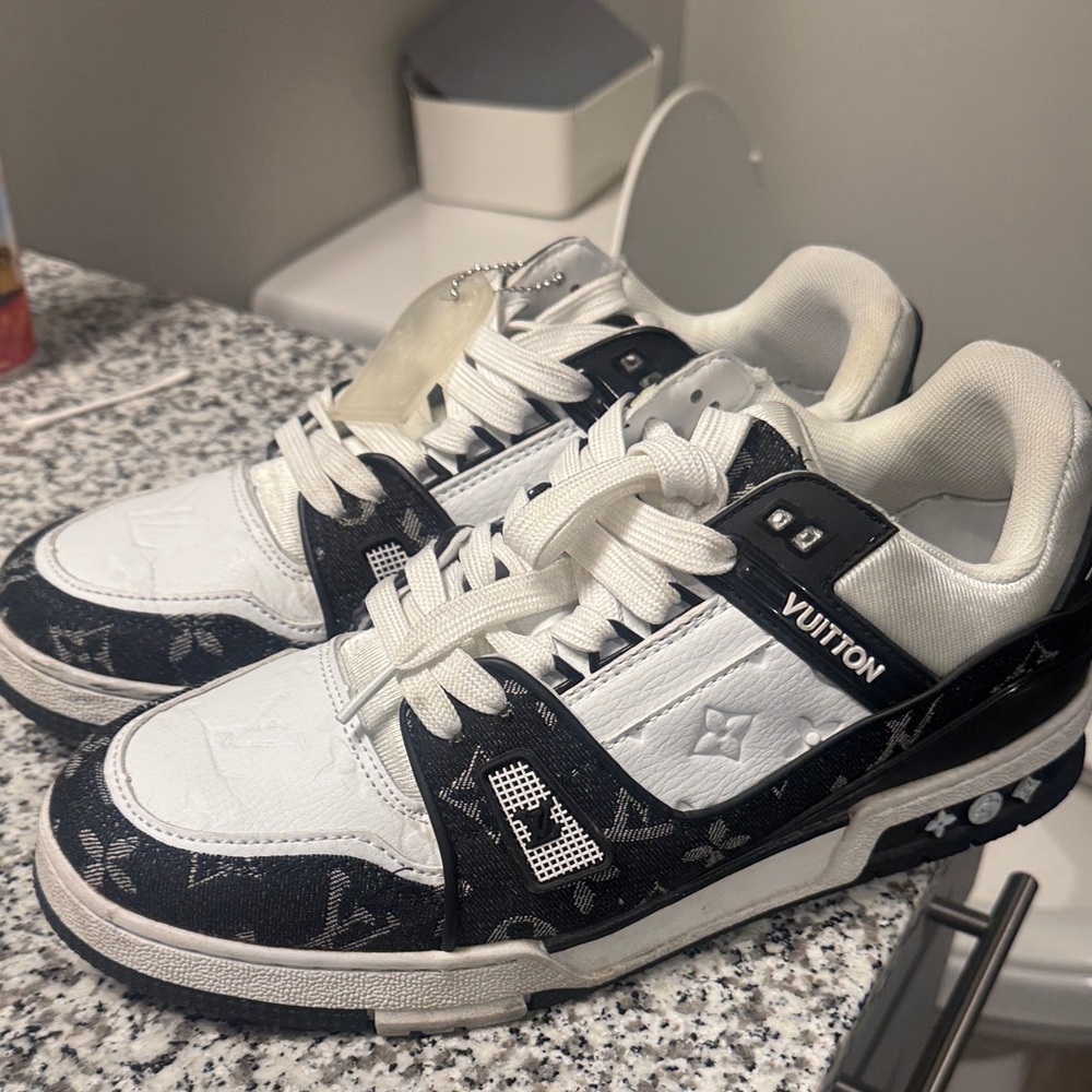 Louis Vuitton Monogram Black and White Sneakers